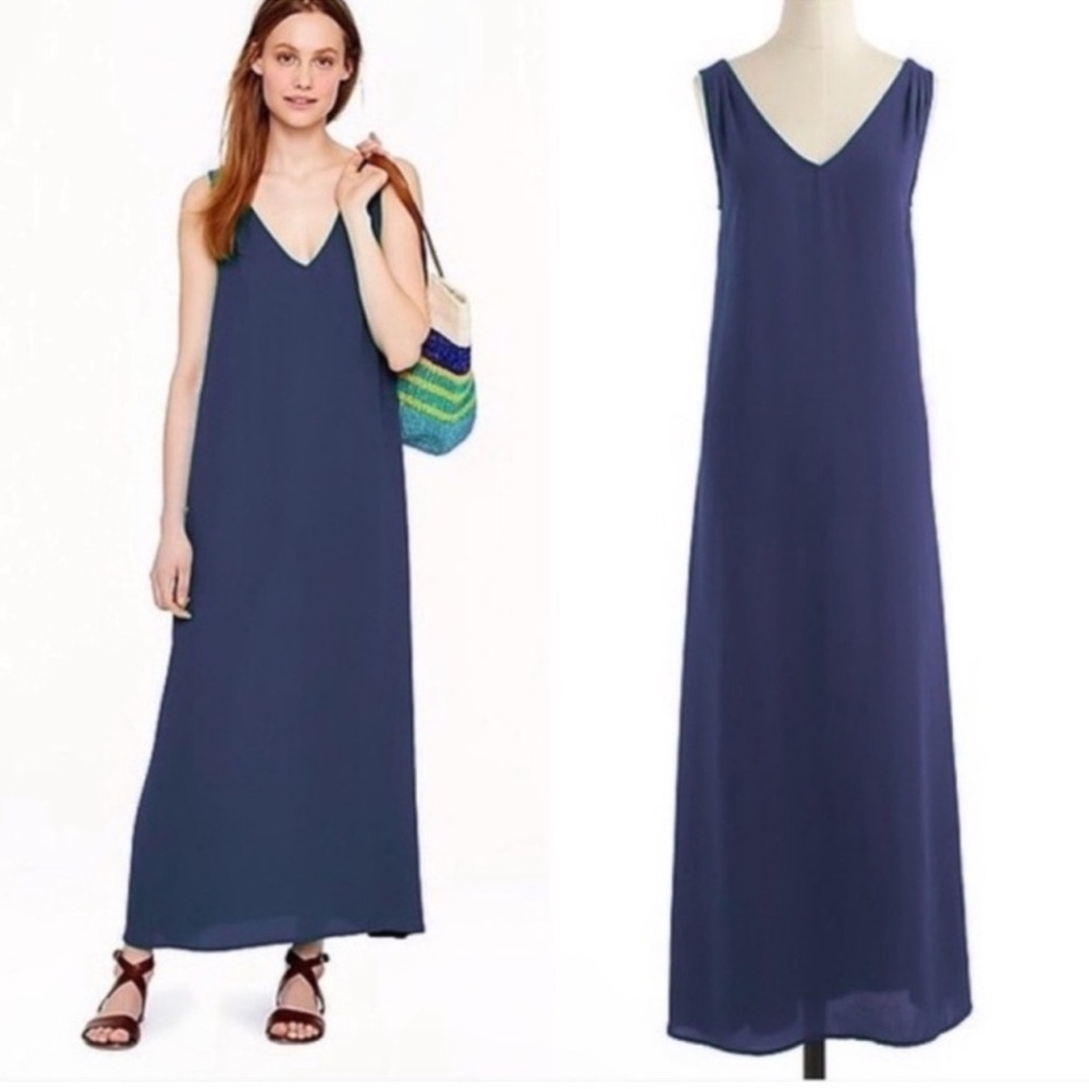XS J Crew Dress Blue Sleeveless Maxi
Sweetheart Neckline Lightweight